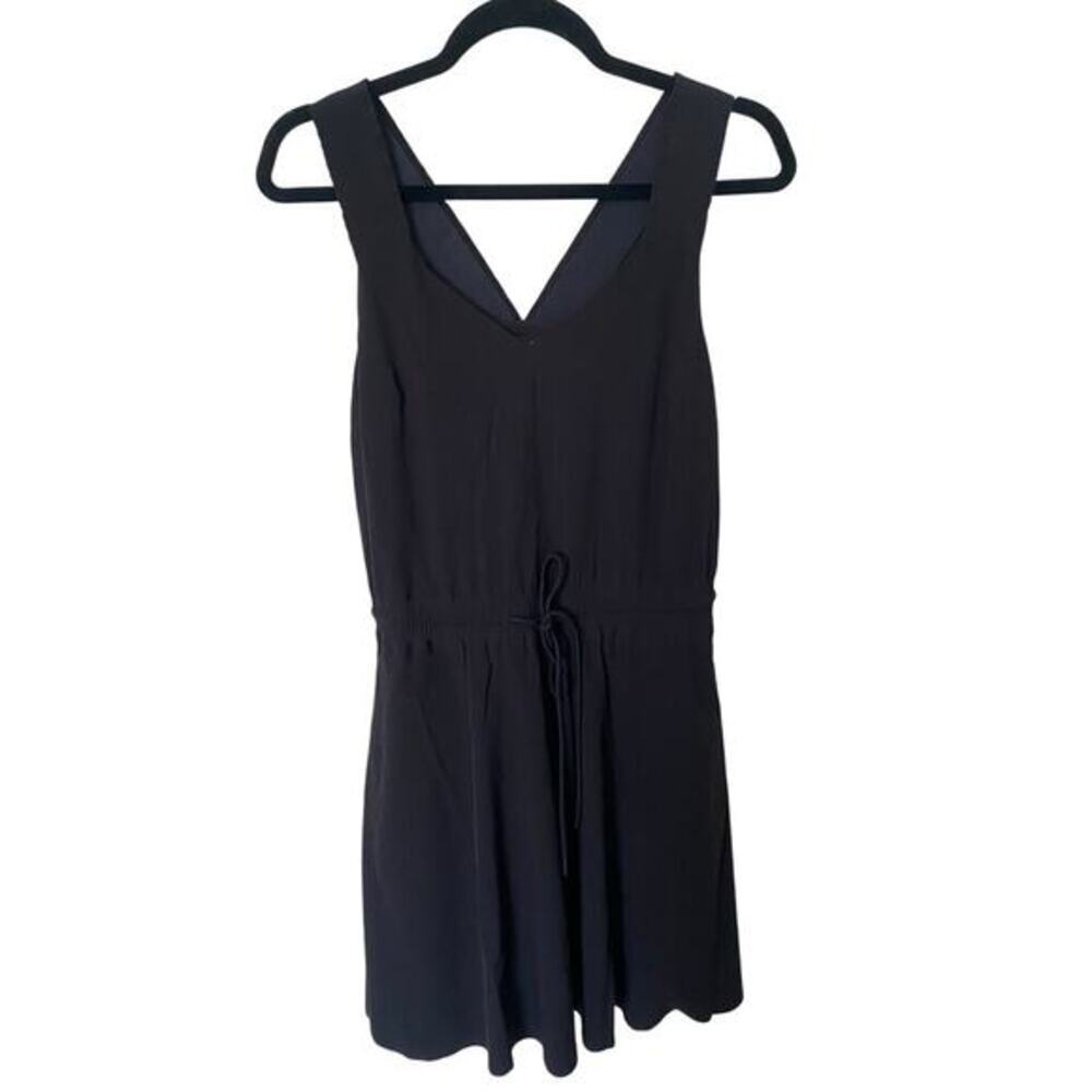 Athleta Savannah Strap Black Tie Waist Mini Length Athleisure Summer Dress XS - Picture 4 of 8